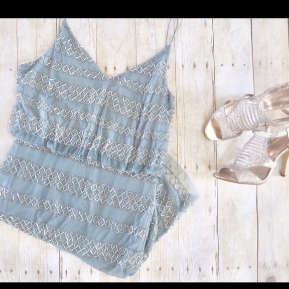 Adrianna Papell beaded slate blouson dress - Picture 8 of 8